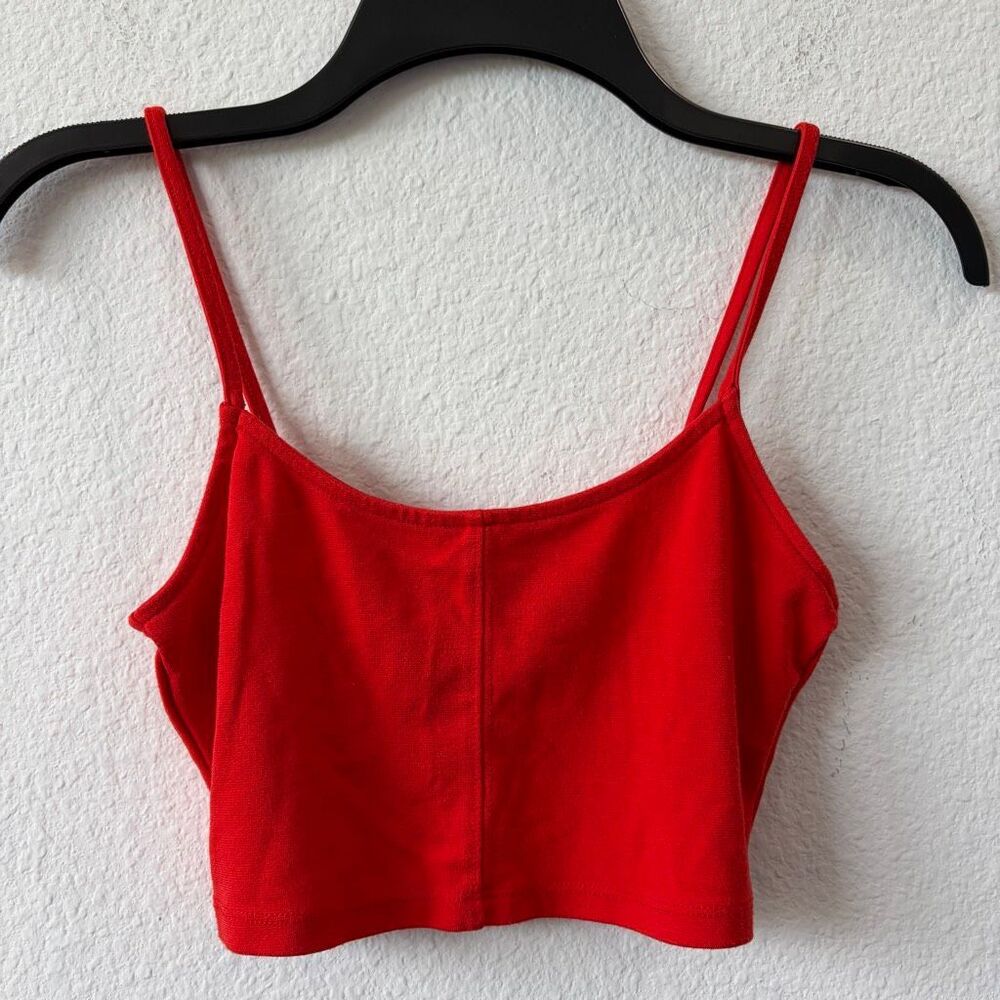 Garage Red Cropped Tank Top Size XS